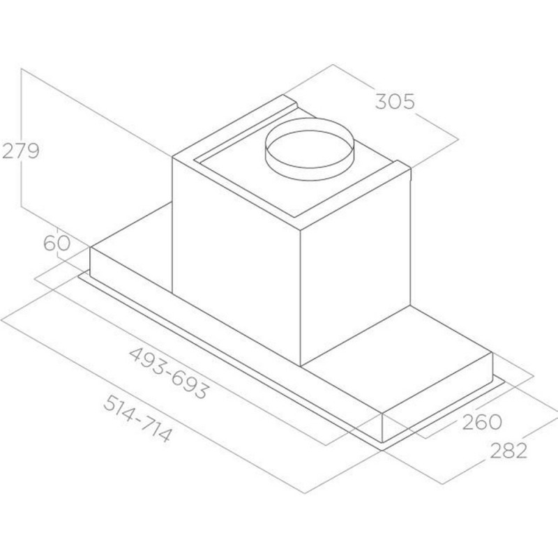 Вытяжка Elica HIDDEN 2.0 BL MAT/A/72