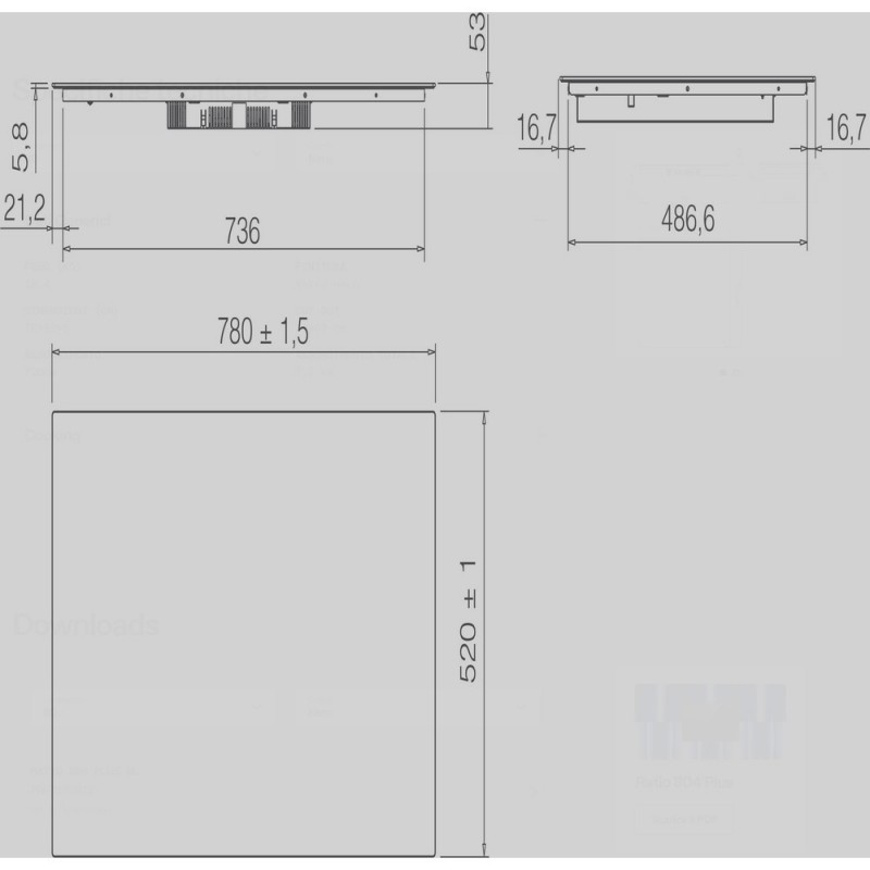 Варильна поверхня Elica RATIO 804 PLUS BL