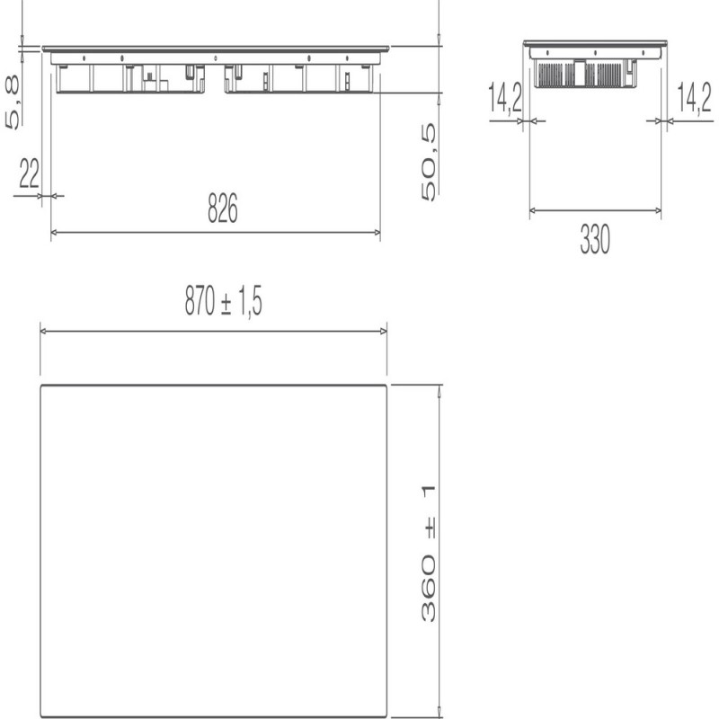 Варильна поверхня Elica RATIO 874 PLUS BL