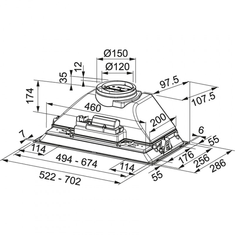 Вытяжка Franke Inca Smart FBI 525 XS HCS (305.0599.509)