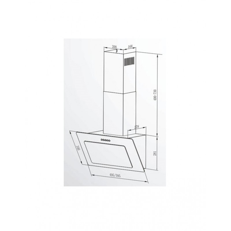 Вытяжка Interline ROCK BL A/60 PB/2/T