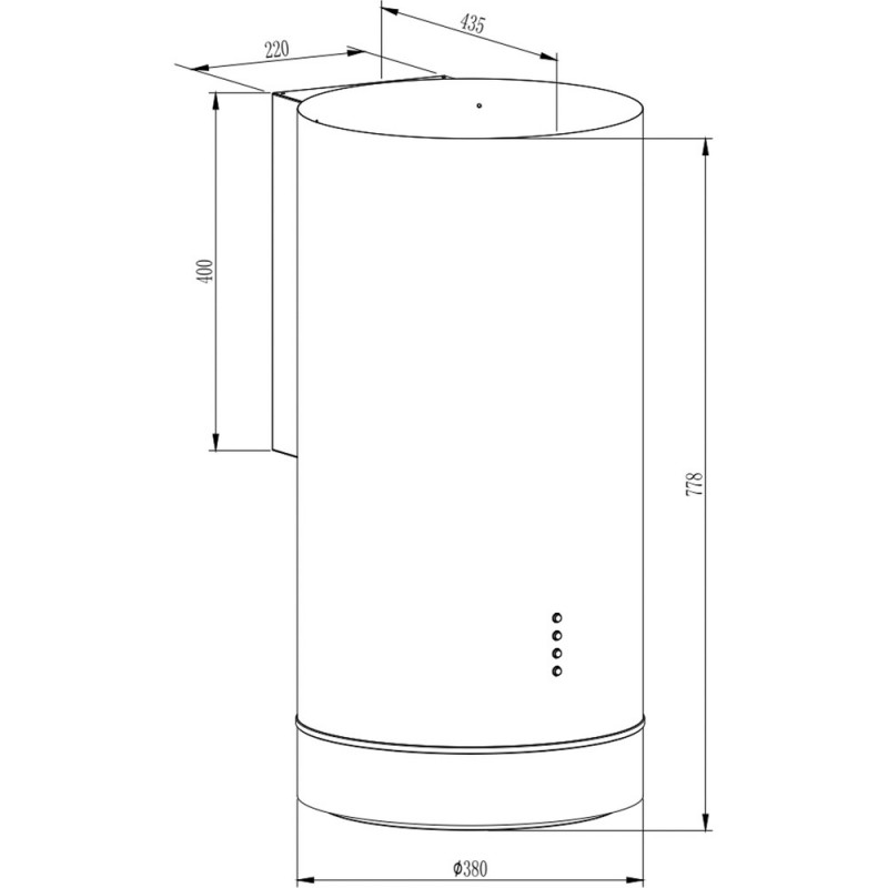 Вытяжка Interline TUBE S BL A/60/T