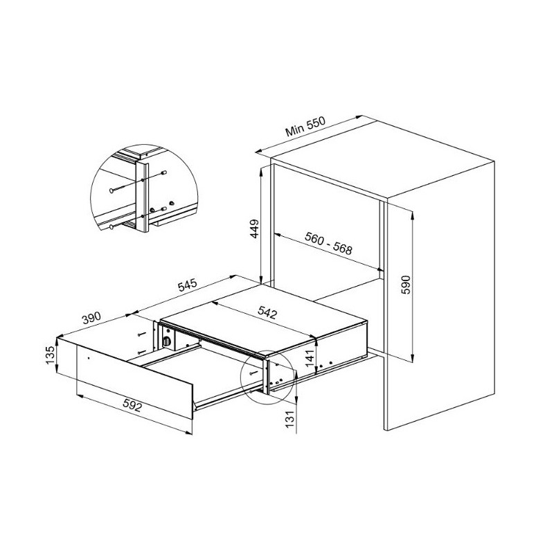 Шафа для підігріву посуду De Dietrich DWD7400W