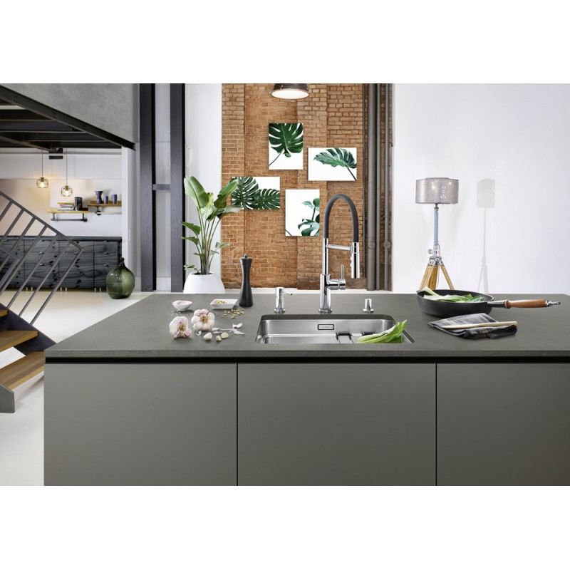 Кухонний змішувач Blanco CATRIS-S Flexo (525791) хром/чорний