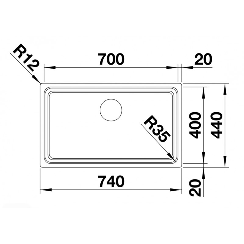 Кухонная мойка Blanco ETAGON 700-U (524270)