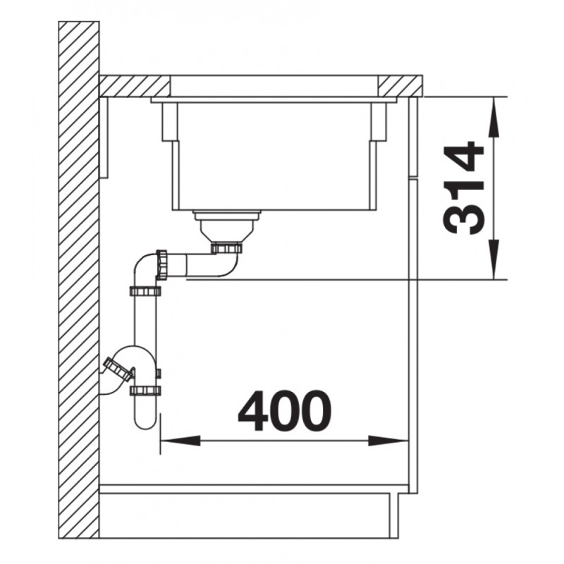 Кухонная мойка Blanco ETAGON 500-U (525149) глянцевый белый