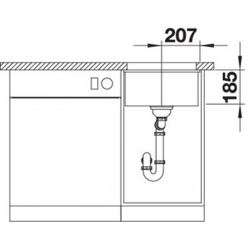 Кухонная мойка Blanco SUBLINE 375-U (516035) глянцевый белый
