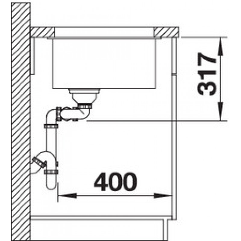 Кухонна мийка Blanco SUBLINE 430/270-U (523155) білий
