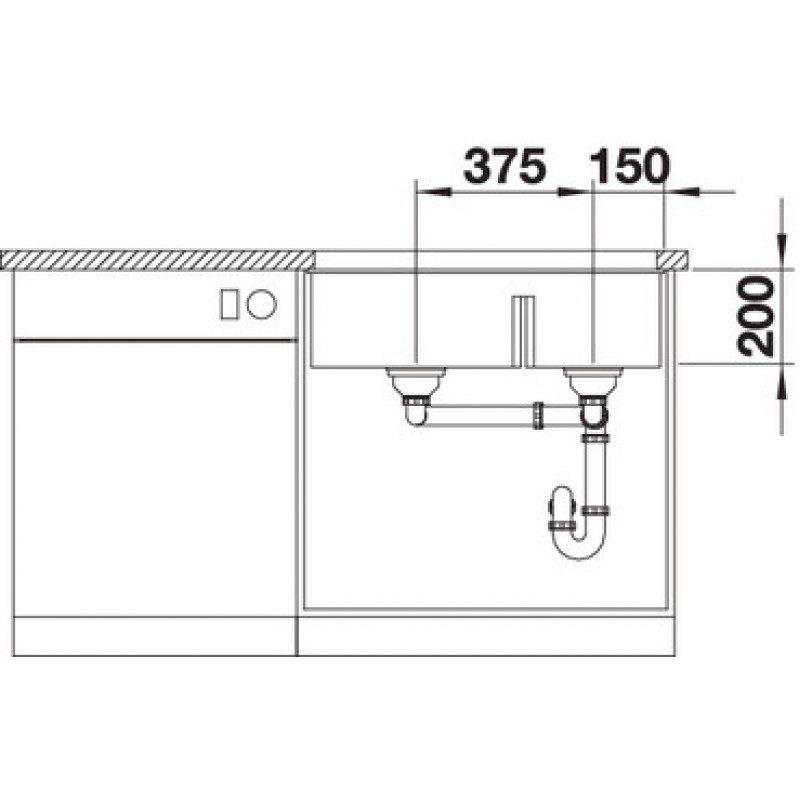 Кухонна мийка Blanco SUBLINE 430/270-U (523155) білий