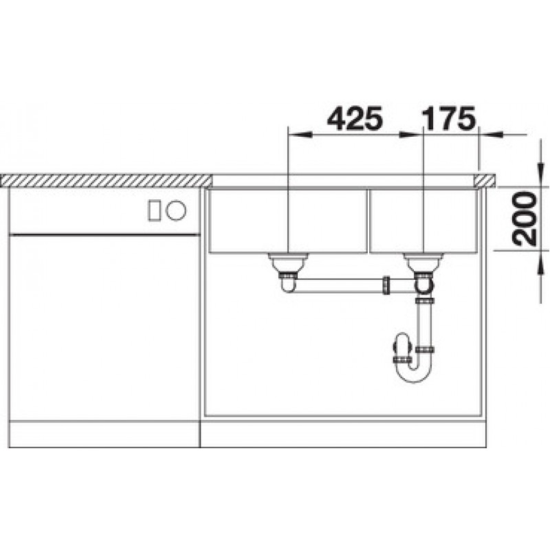 Кухонна мийка Blanco SUBLINE 480/320-U (523588) білий