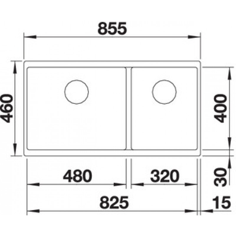 Кухонна мийка Blanco SUBLINE 480/320-U (523593) кава