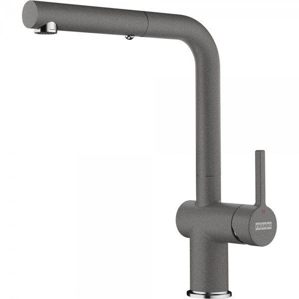 Кухонный смеситель Franke Active L Pull Out (115.0653.385) серый камень