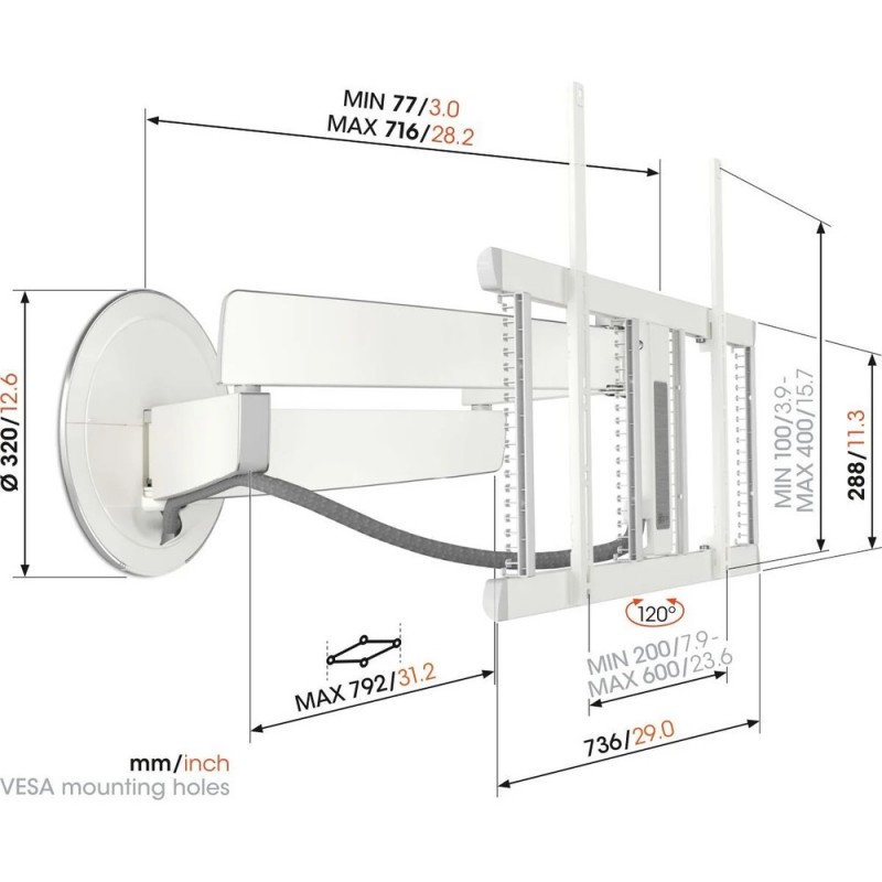Кріплення для телевізора Vogels TVM 7655 DesignMount White