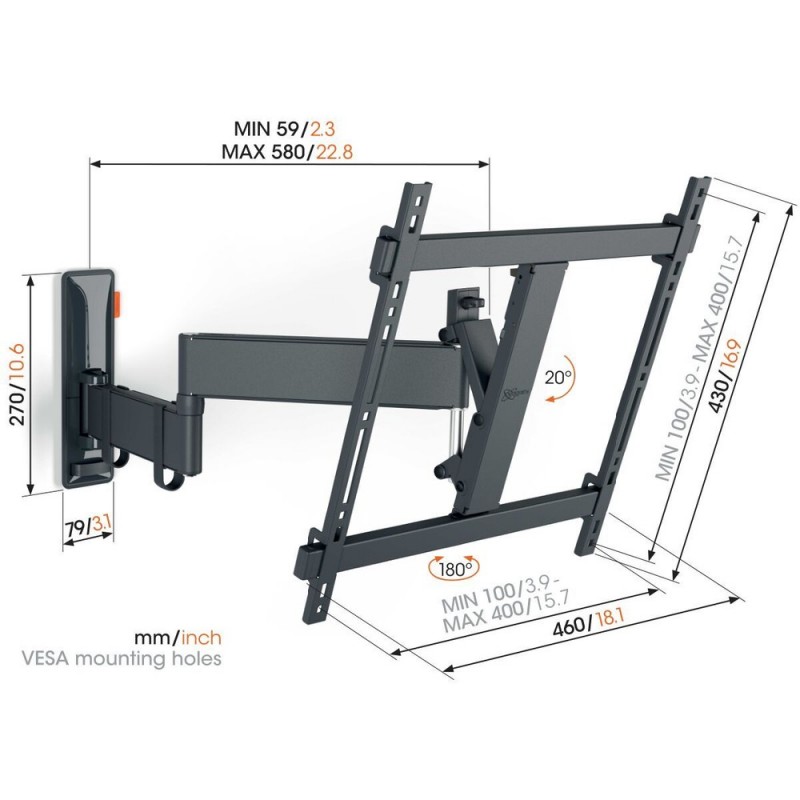 Крепление для телевизора Vogels TVM 3443 Black