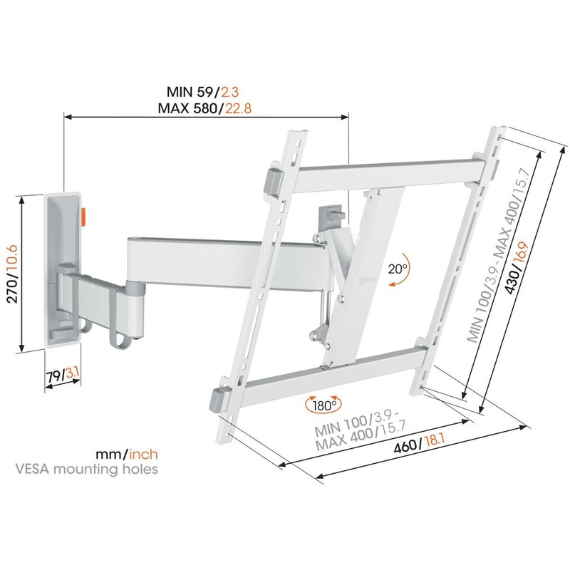 Крепление для телевизора Vogels TVM 3443 White