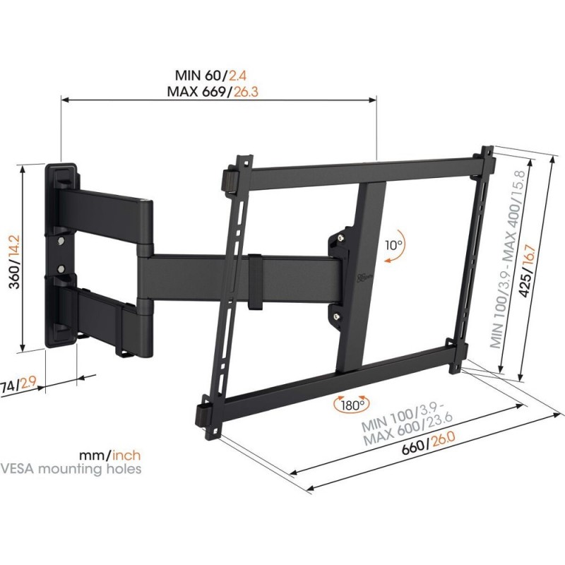 Кріплення для телевізора Vogels TVM 3843 XL Black