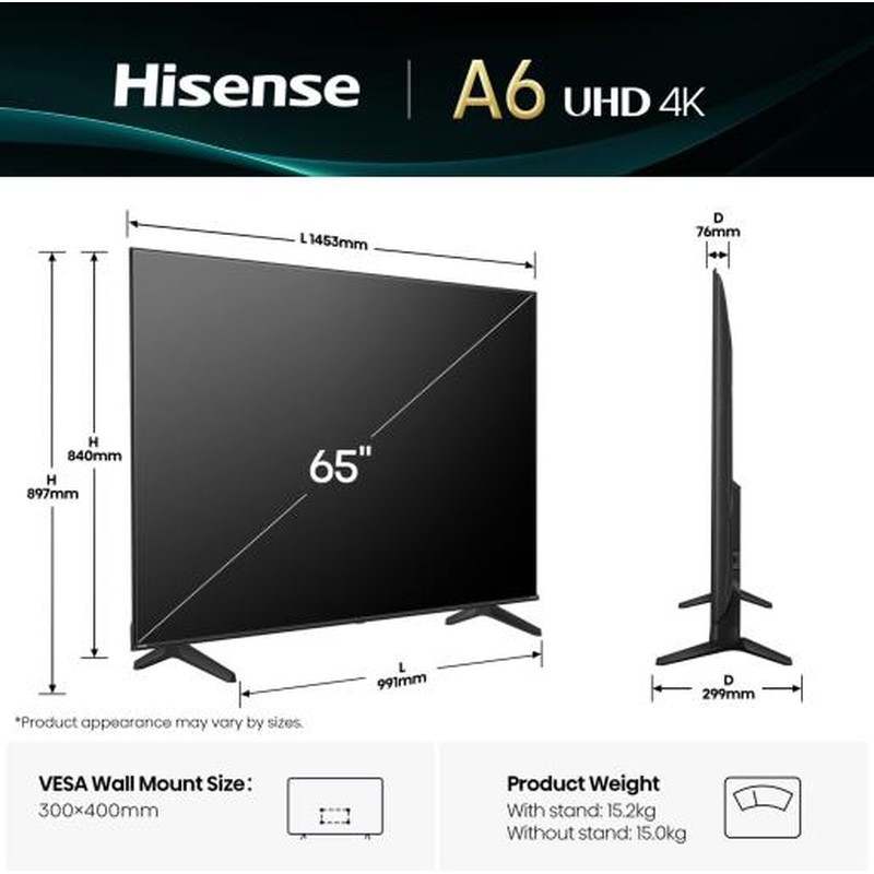 Телевізор Hisense 65A6Q